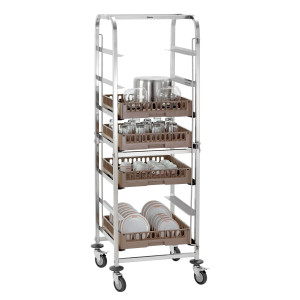 Carrello con cestelli di lavaggio ASP700 Bartscher: Stoccaggio professionale efficiente.