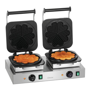 Gaufrier professionale Bartscher 2HW211 - Waffle a cuore in acciaio inossidabile