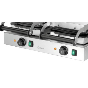 Gaufrier professionale Bartscher 2HW211 - Waffle a cuore in acciaio inossidabile