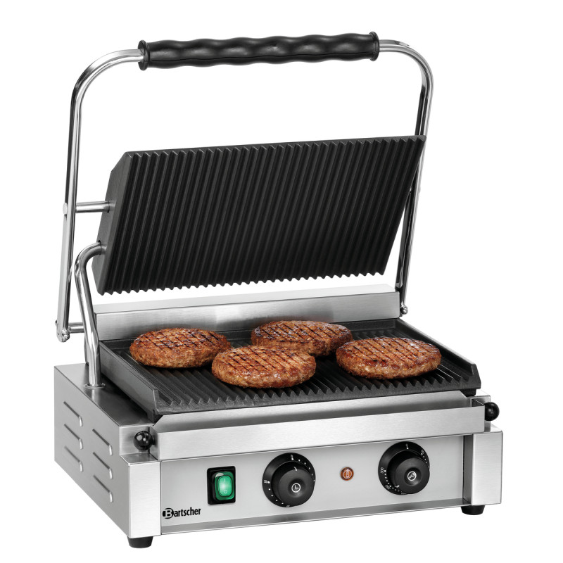 Grill a contatto Panini-T Bartscher: Griglia a contatto ad alte prestazioni per panini e sandwich Grill a contatto Panini-T Bartscher: Griglia a contatto ad alte prestazioni per panini e sandwich