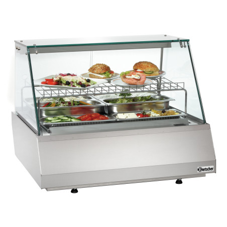 Vetrina refrigerata 2/1 GN in vetro piano Bartscher | Cucina professionale