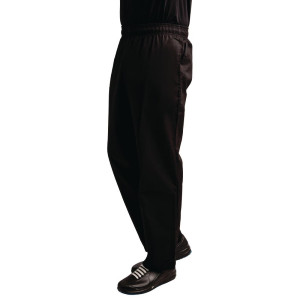 Pantaloni da cucina unisex Easyfit neri trattati al Teflon - Taglia S - Whites Chefs Clothing - Fourniresto