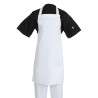 Grembiule Bavaglino Bianco 711 X 656 Mm - Abbigliamento da chef bianco - Fourniresto