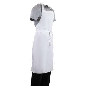 Grembiule Bavaglino Bianco - Taglia XL 915 X 1066 mm - Abbigliamento da chef bianco - Fourniresto
