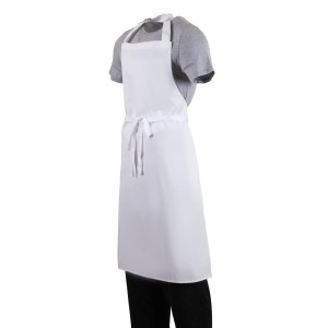 Grembiule Bavaglino Bianco - Taglia XL 915 X 1066 mm - Abbigliamento da chef bianco - Fourniresto