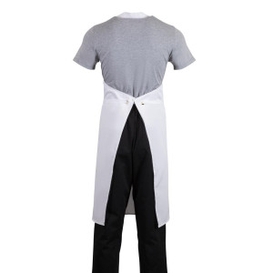 Grembiule Bavaglino Bianco - Taglia XL 915 X 1066 mm - Abbigliamento da chef bianco - Fourniresto