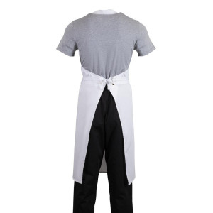 Grembiule Bavaglino Bianco - Taglia XL 915 X 1066 mm - Abbigliamento da chef bianco - Fourniresto