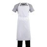 Grembiule Bavaglino Bianco - Taglia XL 915 X 1066 mm - Abbigliamento da chef bianco - Fourniresto