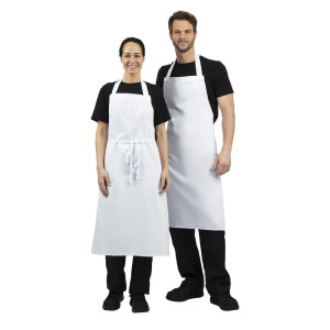 Grembiule Bavaglino Bianco - Taglia XL 915 X 1066 mm - Abbigliamento da chef bianco - Fourniresto