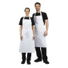 Grembiule Bavaglino Bianco - Taglia XL 915 X 1066 mm - Abbigliamento da chef bianco - Fourniresto