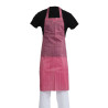 Grembiule Bavaglino Impermeabile a Righe Rosse e Bianche 1016 x 711 mm - Abbigliamento per Chef Whites - Fourniresto