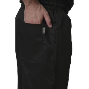 Pantaloni da cucina unisex neri Vegas - Taglia L - Whites Chefs Clothing