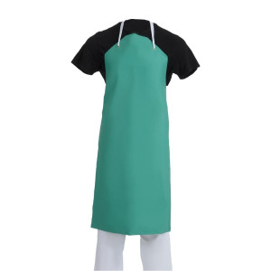 Grembiule Bavaglia Impermeabile Molto Resistente Verde 1070 X 910 Mm - Abbigliamento per Chef Whites - Fourniresto