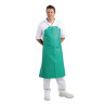 Grembiule Bavaglia Impermeabile Molto Resistente Verde 1070 X 910 Mm - Abbigliamento per Chef Whites - Fourniresto