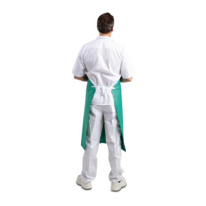 Grembiule Bavaglia Impermeabile Molto Resistente Verde 1070 X 910 Mm - Abbigliamento per Chef Whites - Fourniresto