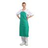 Grembiule Bavaglia Impermeabile Molto Resistente Verde 1070 X 910 Mm - Abbigliamento per Chef Whites - Fourniresto