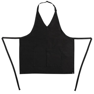 Grembiule Bavaglia Tuxedo Nero in Policotone 698 x 838 mm - Chef Works - Fourniresto