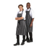 Grembiule da cucina a righe nero e bianco 760 x 970 mm - Abbigliamento da chef bianco - Fourniresto