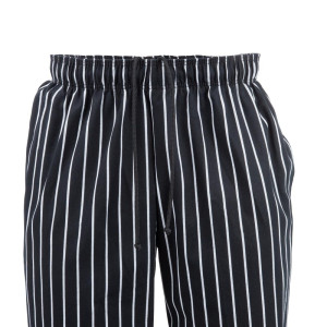 Pantaloni da cucina unisex a righe nere e bianche - Taglia S - Chef Works - Fourniresto