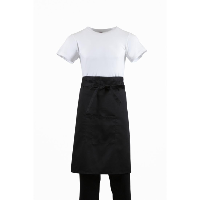 Grembiule da cameriere standard nero 1000 x 700 mm - Whites Chefs Clothing - Fourniresto Grembiule da cameriere standard nero 1000 x 700 mm - Whites Chefs Clothing - Fourniresto