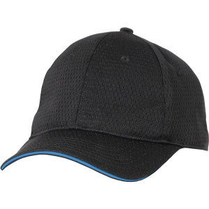 Cappellino da baseball Cool Vent nero con bordo blu in policotone - Taglia unica - Chef Works - Fourniresto