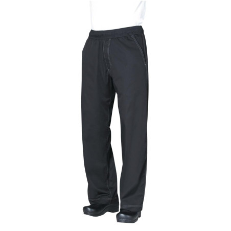 Pantaloni da cucina unisex Baggy neri - Taglia L - Chef Works - Fourniresto