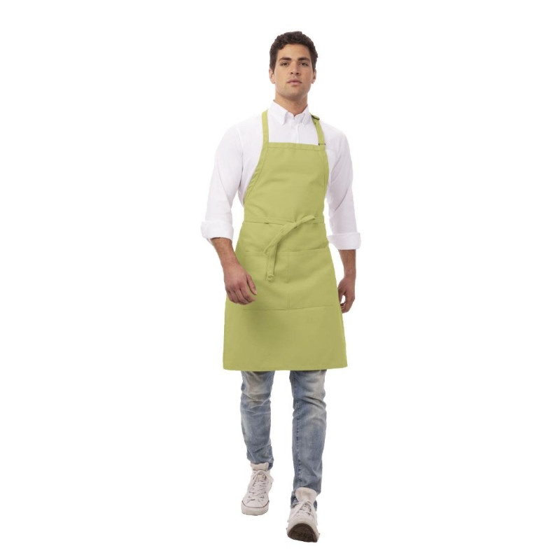Grembiule Bavaglino con collo regolabile e doppia tasca Verde Anice 610 x 860 mm - Chef Works - Fourniresto Grembiule Bavaglino con collo regolabile e doppia tasca Verde Anice 610 x 860 mm - Chef Works - Fourniresto