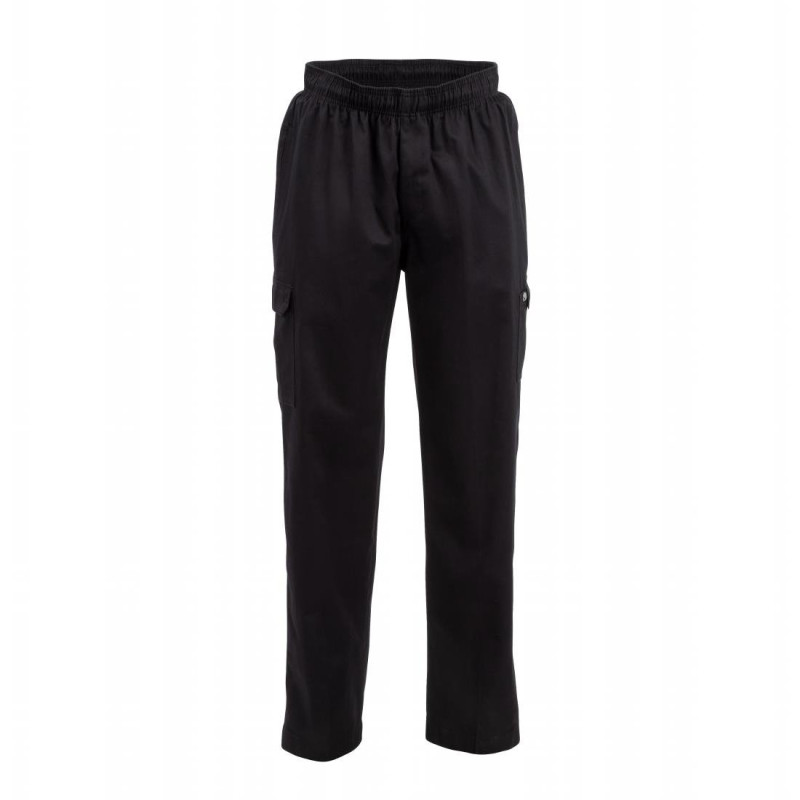 Pantaloni da cucina unisex Fit Cargo neri - Taglia L - Chef Works - Fourniresto Pantaloni da cucina unisex Fit Cargo neri - Taglia L - Chef Works - Fourniresto