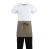 Grembiule da cameriere corto marrone chiaro in policotone 373 x 750 mm - Whites Chefs Clothing - Fourniresto