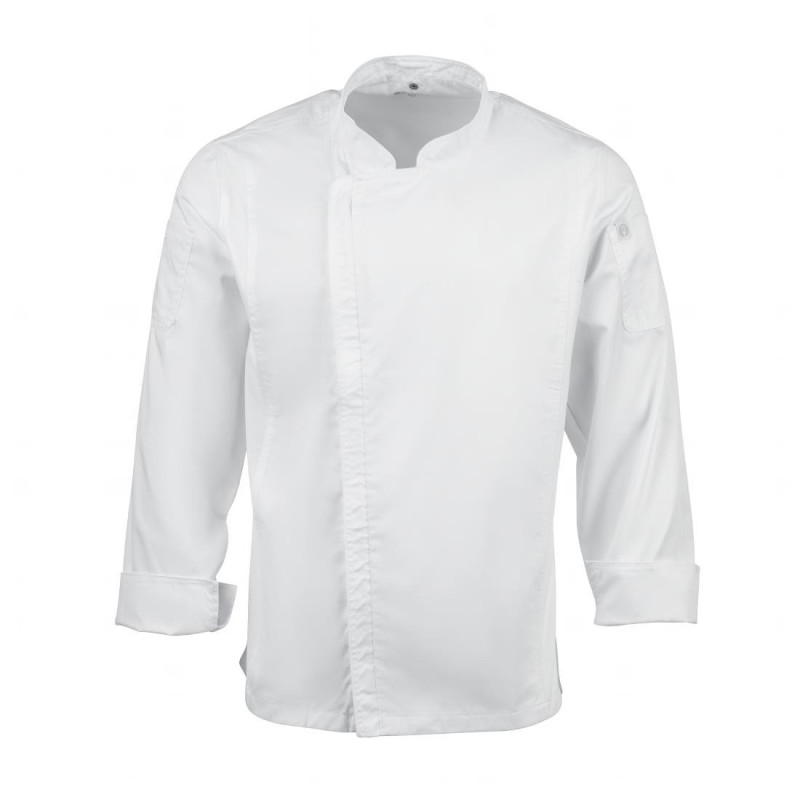 Giacca da cucina unisex con chiusura lampo bianca Hartford - Taglia M - Chef Works - Fourniresto Giacca da cucina unisex con chiusura lampo bianca Hartford - Taglia M - Chef Works - Fourniresto