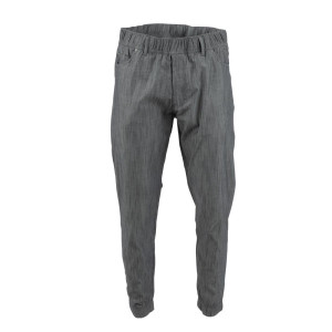 Pantaloni da cucina Jogger a righe sottili nere e bianche - Taglia XL - Chef Works - Fourniresto