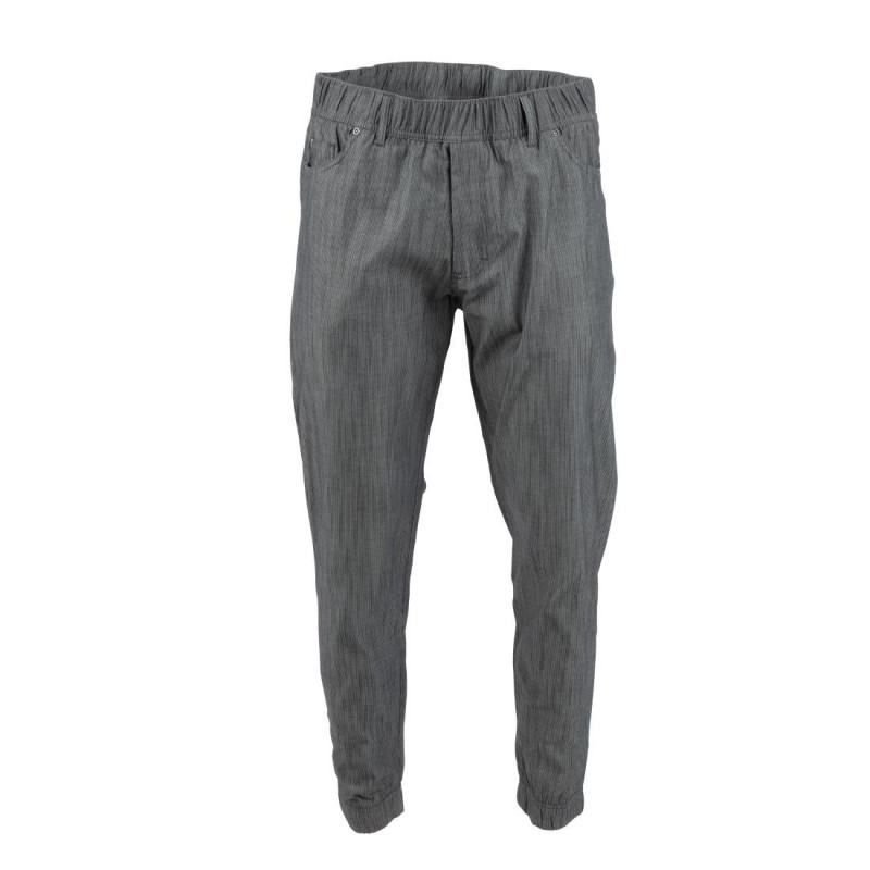 Pantaloni da cucina Jogger a righe sottili nere e bianche - Taglia XL - Chef Works - Fourniresto Pantaloni da cucina Jogger a righe sottili nere e bianche - Taglia XL - Chef Works - Fourniresto