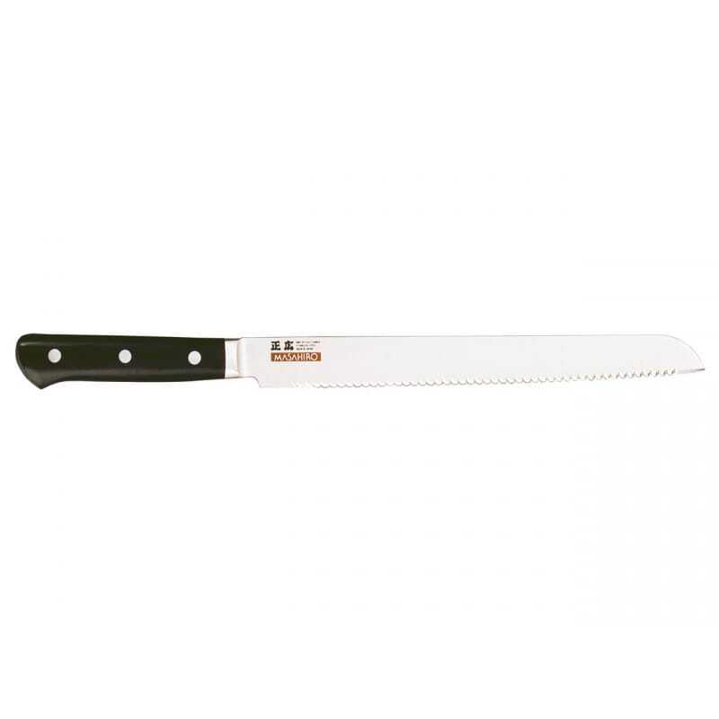 Coltello da pane con lama dentellata dolce 24 cm di qualità giapponese Masahiro Coltello da pane con lama dentellata dolce 24 cm di qualità giapponese Masahiro