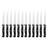 Coltello da carne con manico nero lama dentata 215 mm - Lotto da 12 - Olympia - Fourniresto