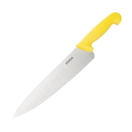 Coltello da cucina giallo lama 25,5 cm - Hygiplas - Fourniresto