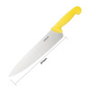Coltello da cucina giallo lama 25,5 cm - Hygiplas - Fourniresto