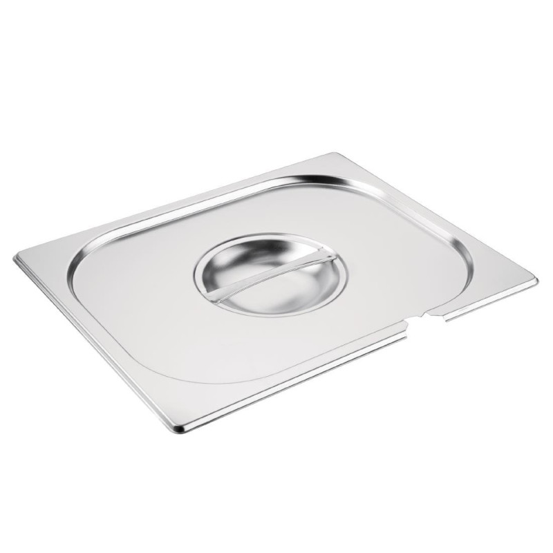 Coperchio in acciaio inox GN 1/2 con tacca - Vogue - Fourniresto Coperchio in acciaio inox GN 1/2 con tacca - Vogue - Fourniresto
