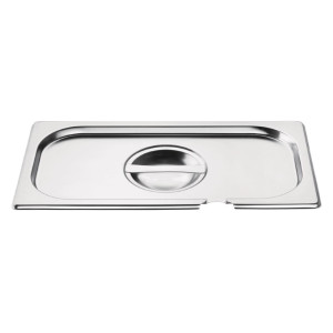 Coperchio in acciaio inox GN 1/3 con tacca - Vogue - Fourniresto