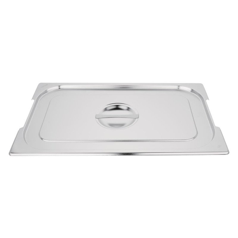 Coperchio Gn 1/1 In Acciaio Inox Per Contenitore Con Maniglie - Vogue - Fourniresto Coperchio Gn 1/1 In Acciaio Inox Per Contenitore Con Maniglie - Vogue - Fourniresto