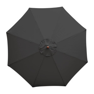 Ombrellone Nero Rotondo Ø 3 M - Bolero - Fourniresto