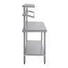 Grande Tavolo di Preparazione in Acciaio Inox con Supporto per Vaschette GN 1800 x 600 mm - Vogue - Fourniresto