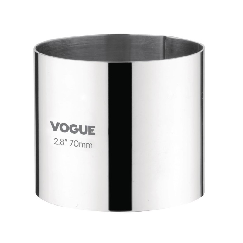 Cerchio per mousse in acciaio inossidabile Ø 70 mm H 60 mm - Vogue - Fourniresto Cerchio per mousse in acciaio inossidabile Ø 70 mm H 60 mm - Vogue - Fourniresto