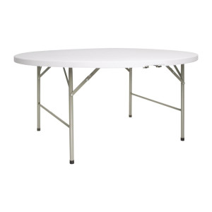 Tavolo rotondo pieghevole al centro bianco Ø 1530 mm - Bolero - Fourniresto
