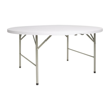 Tavolo rotondo pieghevole al centro bianco Ø 1530 mm - Bolero - Fourniresto