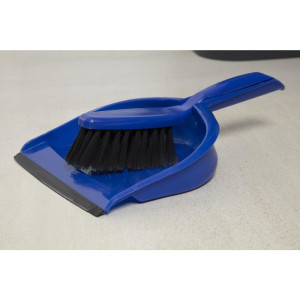 Set Scopa con Setole Morbide e Paletta Blu - Jantex - Fourniresto