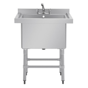 Lavello Profondo Con Schienale 100 L 770 X 600 Mm - Vogue - Fourniresto