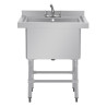 Lavello Profondo Con Schienale 100 L 770 X 600 Mm - Vogue - Fourniresto