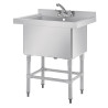 Lavello Profondo Con Schienale 100 L 770 X 600 Mm - Vogue - Fourniresto