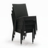 Sedia in rattan impilabile grigio antracite - Set da 4 - Bolero - Fourniresto