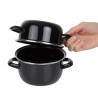 Marmitta per cozze smaltata 0,5 kg Ø 140 mm - Olympia - Fourniresto